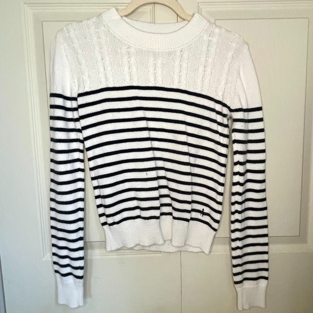 Navy and White Stripe Sweater